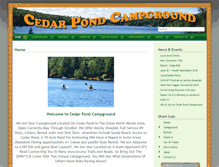 Tablet Screenshot of cedarpondcamping.com